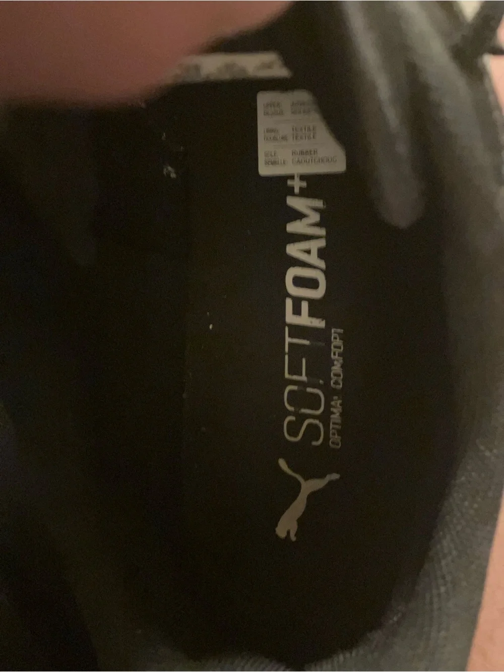 Puma Black and White Low-Top Sneakers Size 10.5